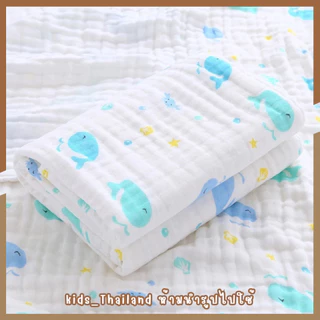 kids_thailand ผ้าอ้อม ผ้ามัสลิน ผ้าฝ้าย ผ้าอ้อมมัสลินทอย่น ขนาดใหญ่ ลายน่ารัก