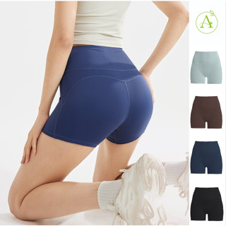 ArayaLady กางเกงขาสั้นออกกำลังกาย เล่นโยคะ กางเกงเลกกิ้งขาสั…