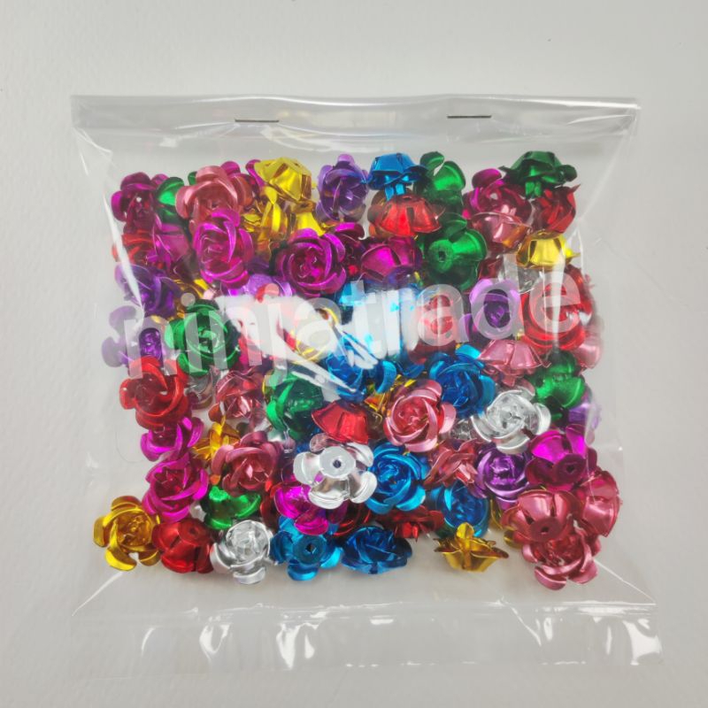 ดอกกุหลาบอะลูมิเนียม 15 มิล (50,100) มีสีให้เลือกและคละสี - รูปที่ 3