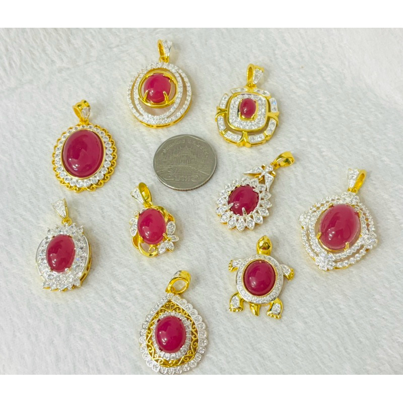 จี้สร้อยคอ เครื่องประดับจี้หัวแดง สวยตรงปก มีสินค้าพร้อมส่ง