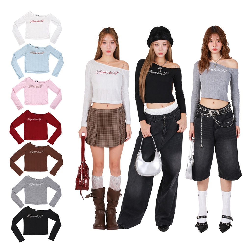 kome.offi เสื้อไหล่ตก รุ่น windy top