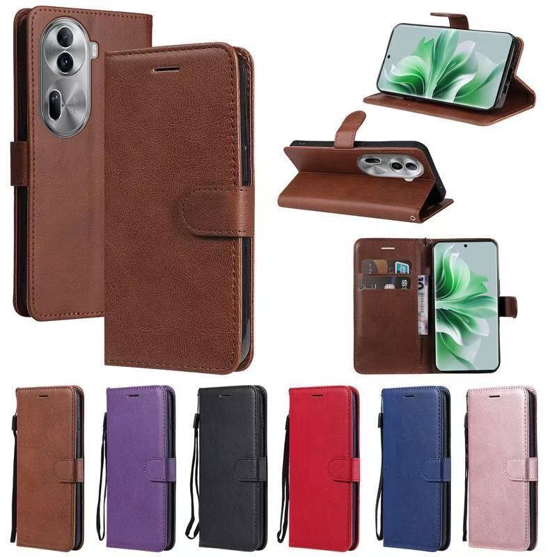 เคส กระเป๋า ฝาพับ กระดุม สำหรับ Oppo Reno 11 Pro 11F Reno 10 Pro Plus Reno 4 5 8 8T 8Z 7Z 6 6Z  8Pro 7pro เคสมีแม่เหล็ก