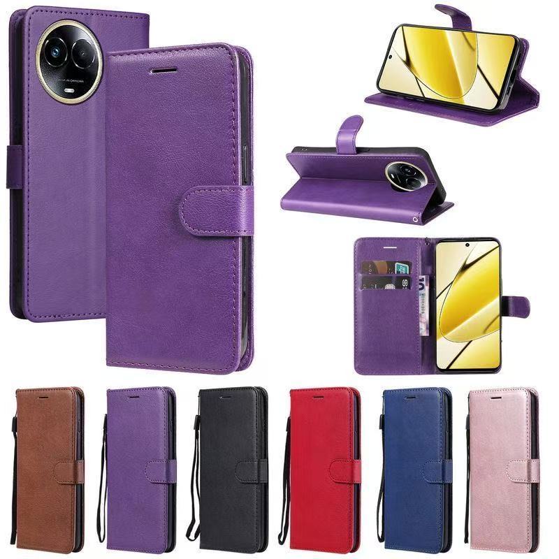 เคส กระเป๋า ฝาพับ กระดุม สำหรับ Oppo Realme 11 11X 11Pro Plus / Realme 12 12X / 