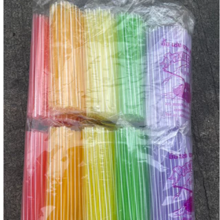 [ถูกสุด] หลอด หลอดดูดน้ำ (แบบสั้น ยาว บิ๊ก) หลอดชานม ขายทีละ10ห่อ หลอดพลาสติกคละสี หลอดทำโมบายหลอดเสียบไม้กฐิน