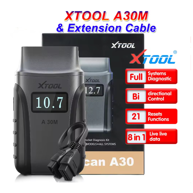 JSP เครื่องสแกนอ่านลบไฟโชว์โค้ดรถยนต์OBD2 รุ่น Xtool Anyscan A30M สแกนทุกระบบ  และ ฟังก์ชั่น แอคทีฟเ