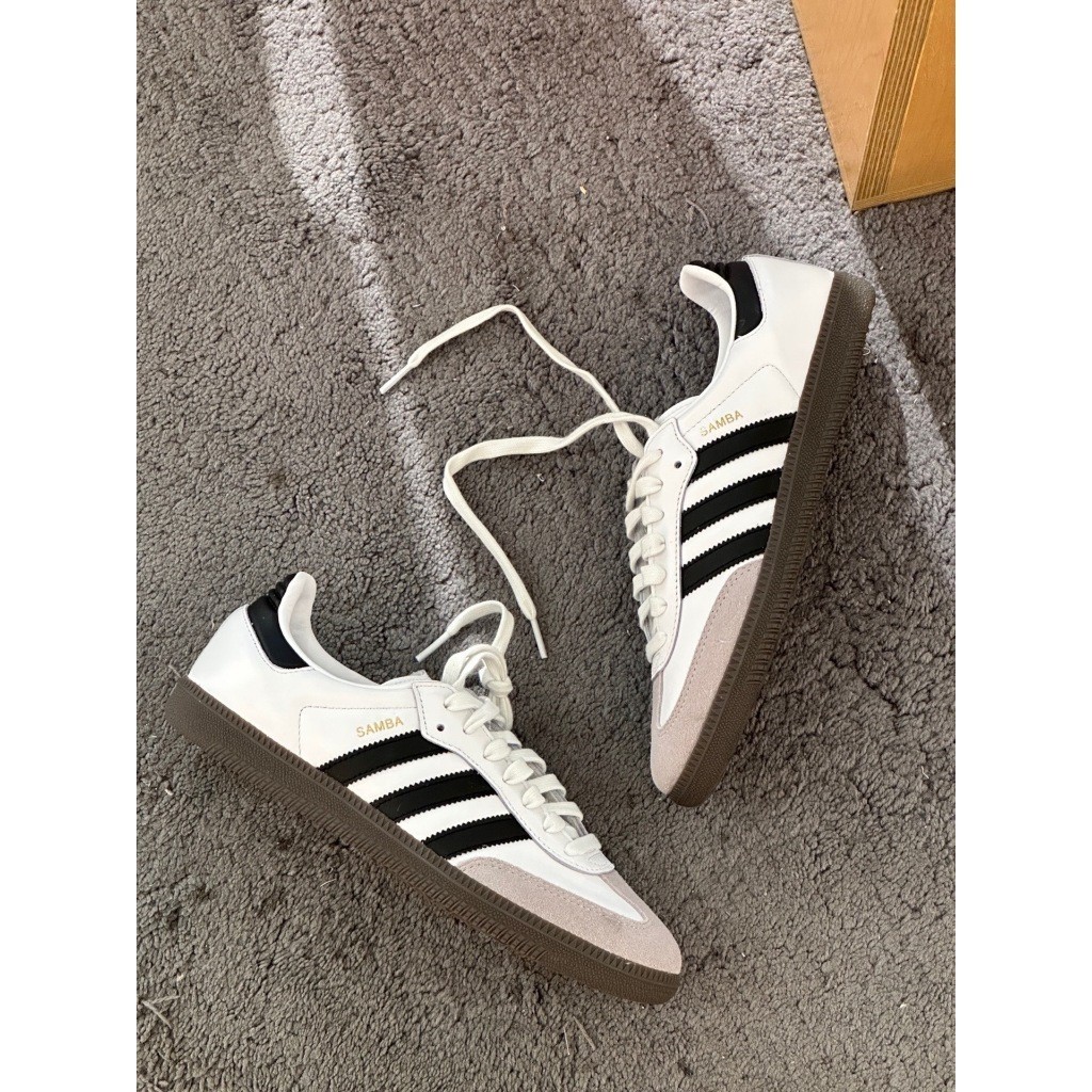【โปรโมชั่น】Samba OG White/Black รองเท้ากีฬาเทรนด์ใหม่สำหรับผู้ชายและผู้หญิง