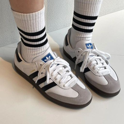 【โปรโมชั่น】Samba OG White/Black รองเท้ากีฬาเทรนด์ใหม่สำหรับผู้ชายและผู้หญิง