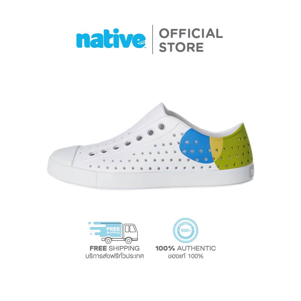 Native รองเท้ากันน้ำผู้ใหญ่ EVA รุ่น Jefferson Wanderfoam Block Shell White/ Shell White/ Seaweed Pollen Dot