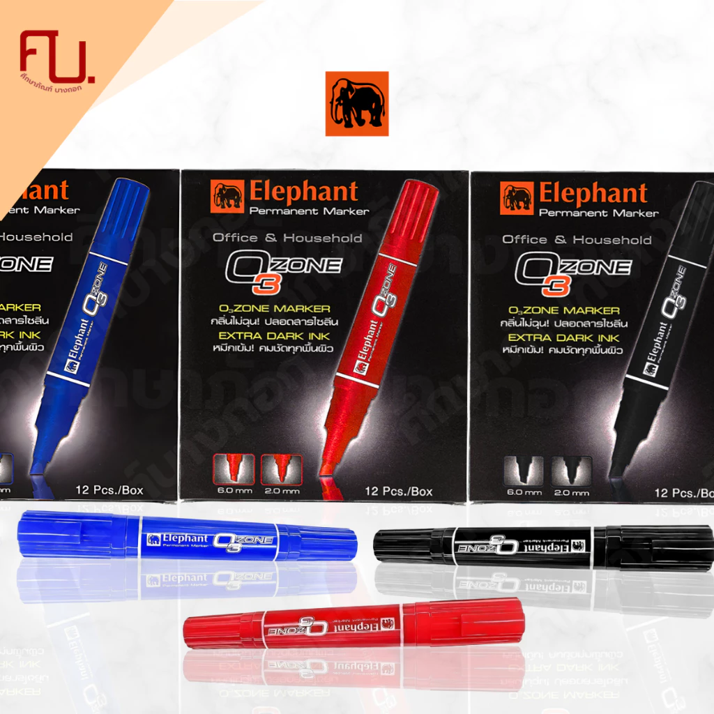 ปากกาเคมี 2 หัว /PERMANENT MARKER (รุ่นโอโซน) บรรจุ 1 ด้าม/ 1 แพ็ค