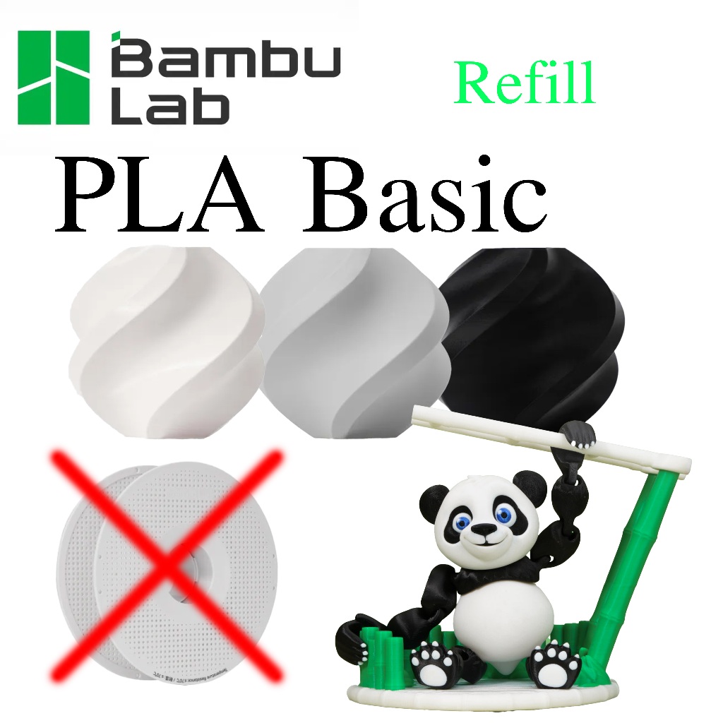 Bambu Filament PLA Basic REFILL วัสดุการพิมพ์ 3 มิติ with RFID