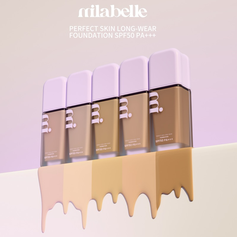MILABELLE PERFECT SKIN LONG-WEAR FOUNDATION SPF50 PA+++เพอร์เฟคสกิน ลอง-แวร์ฟาวเดชั่น รองพื้นมิลาเบล