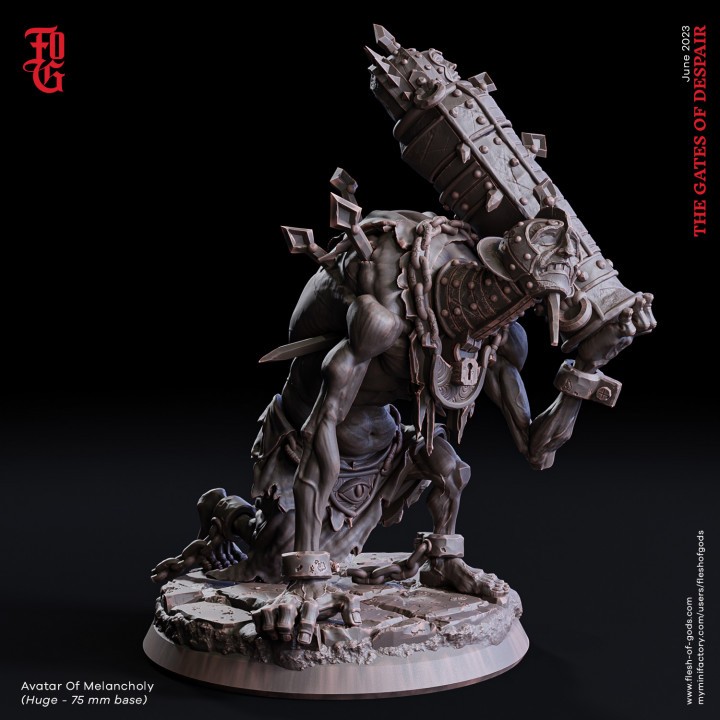 Dnd Monster I Avatar of Melancholy I (งานเรซิ่นยังไม่ลงสี) ฐาน 3 นิ้ว