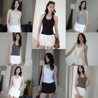 (ไม่ผลิตเพิ่ม)BEMYCHIC เสื้อคล้องคอ รุ่น Sally top