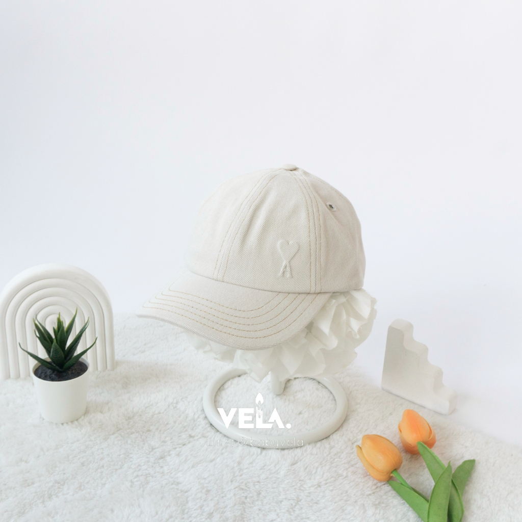 ❣️ พร้อมส่ง ❣️ Ami de Coeur Embroidery Cap (Off White) แท้💯%