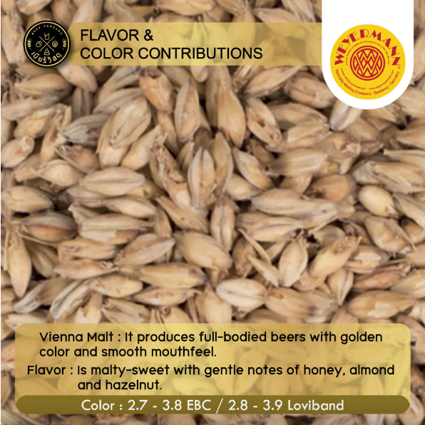 Weyermann Vienna Malt (500 g.) EBC 2.7 – 3.8