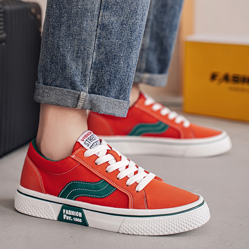 【Venous】 2025 รองเท้าผ้าใบสำหรับผู้ชายแบบเกาหลีแท้ รองเท้าผ้าใบผู้ชายแบบตัดต่ำ รองเท้าผ้าใบผู้ชายแบบสบาย ๆ กีฬา