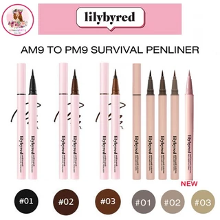 Lilybyred am9 to pm9 Survival / Natural Penliner 0.6g เส้นคมชัด ติดทน กันน้ำ กันเหงื่อ ไม่แพนด้า