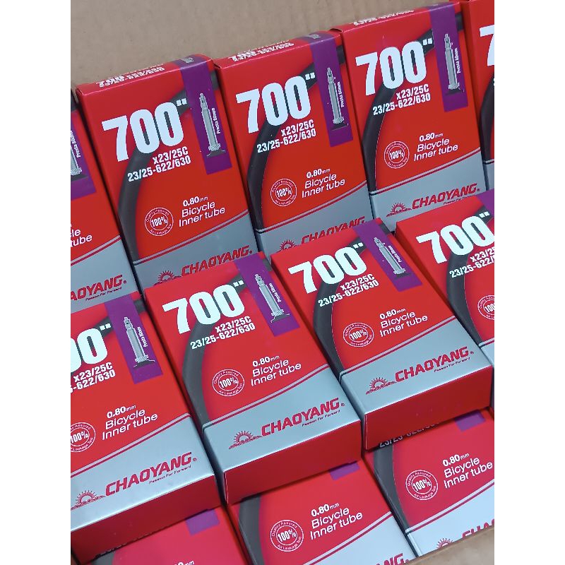ยางใน Chaoyang จุ๊บFV (จุ๊บเล็ก) ขนาด 700c / ความยาวจุ๊บ 48, 60 และ 80 มิล