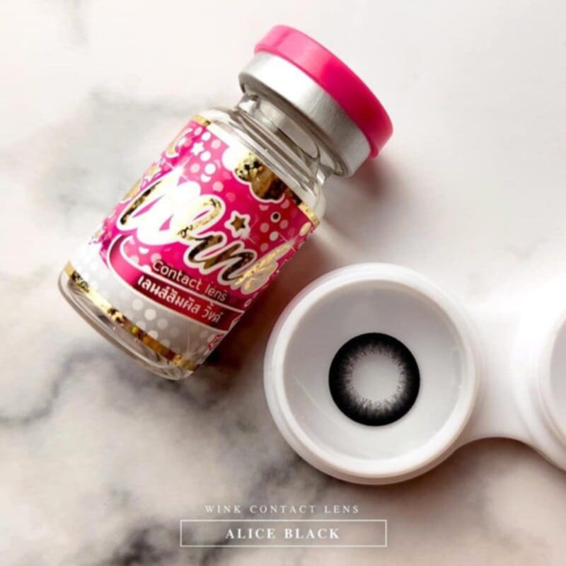🔥คอนแทคเลนส์✨ขนาดบิ๊กอายโตมาก✨ Alice ดำ