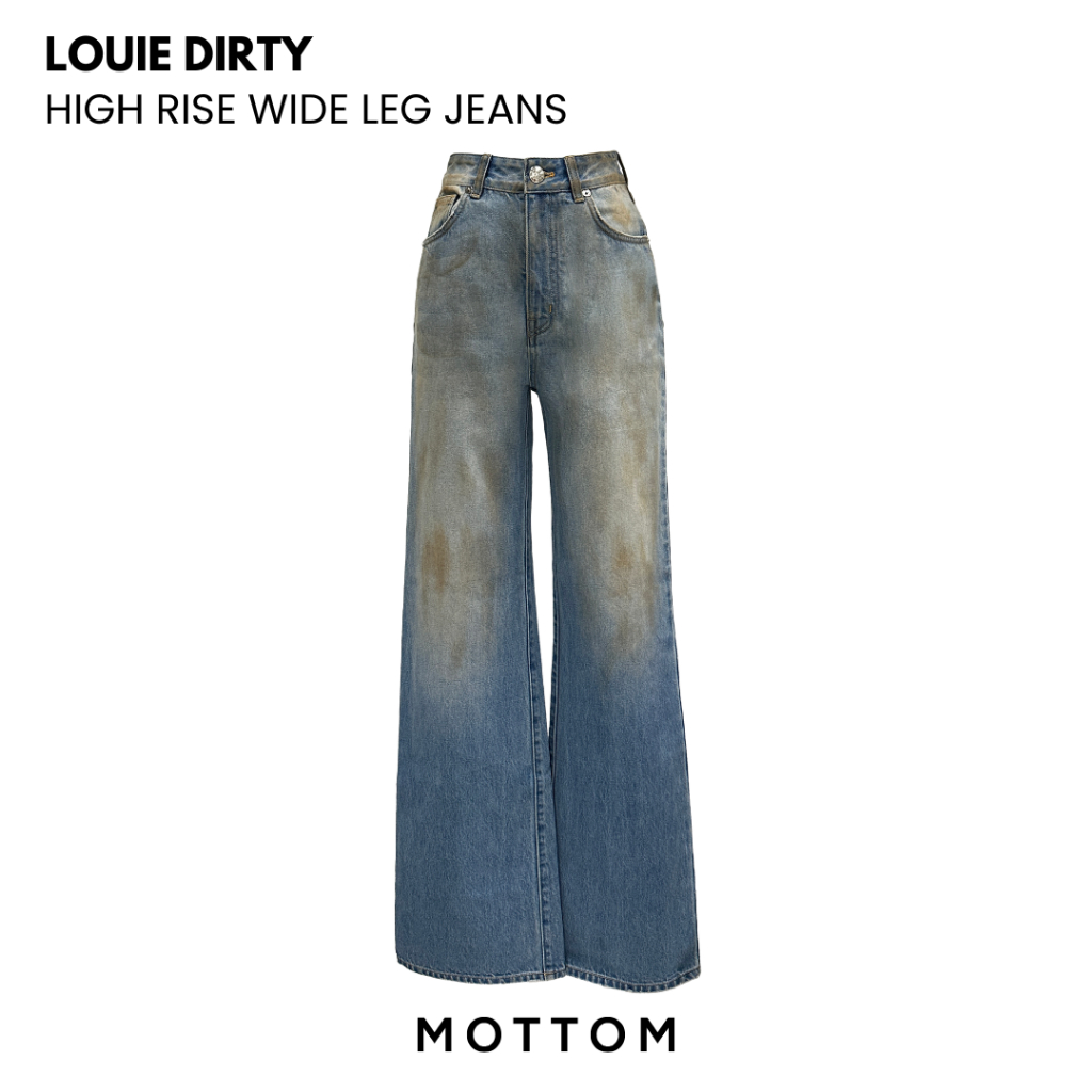 MOTTOM - LOUIE High Rise Wide Leg Fit Jeans