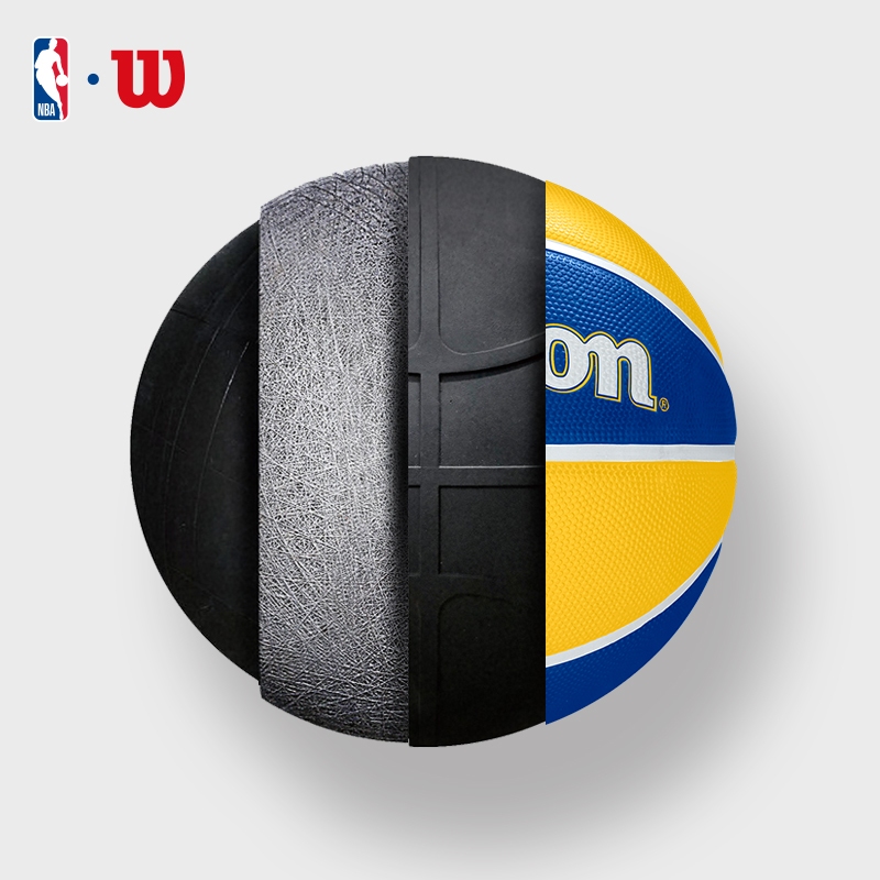 WILSON NBA Team Tribute Golden State Warriors Outdoor ลูกบาสเกตบอล WTB1300XBGOL Official Store - รูปที่ 2