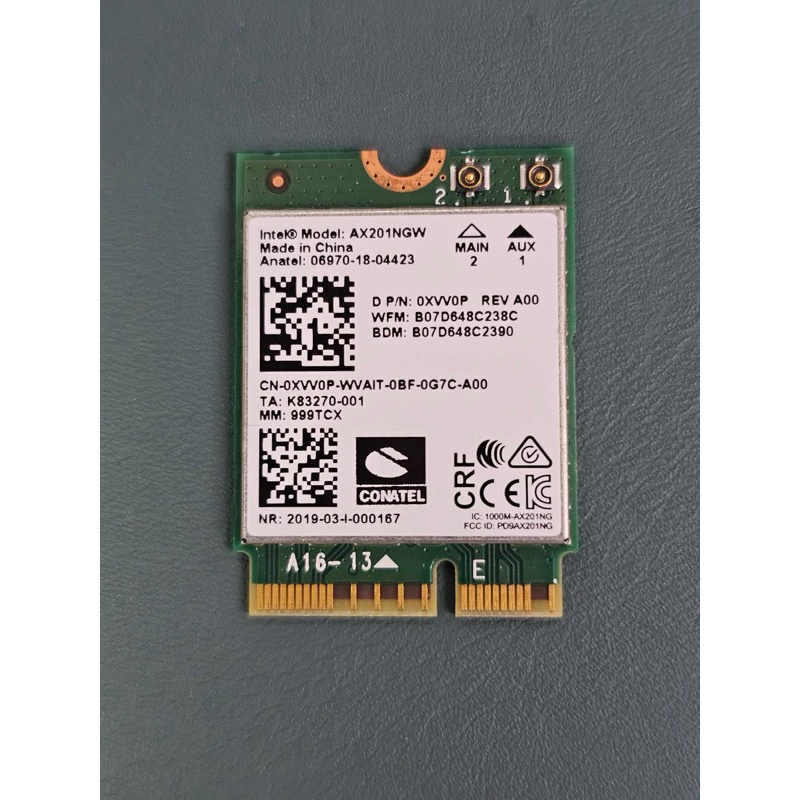 Card wifi bluetooth Wi-Fi 6 WIFI Intel AX201NGW AX201คู่2.4 ghz/5GHz