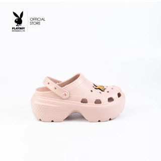 PLAYBOY รุ่น Bunny Clogs รองเท้าแตะหัวโตเปิดส้น รหัส ST-HS251C130 ดีไซน์ รองเท้าทรง Clogs แต่ง Jibbitz กระต่าย มี 2 สี