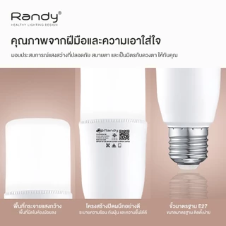 🎁กดสั่งซื้อ3ชิ้นได้รับของแถม1ชิ้น🎁Randyมอก.หลอดไฟLED Bulb5W9W13W28W40W50W หลอดไฟแอลอีดี ขั้วE27 ไฟ led LAMP LED หลอดประห
