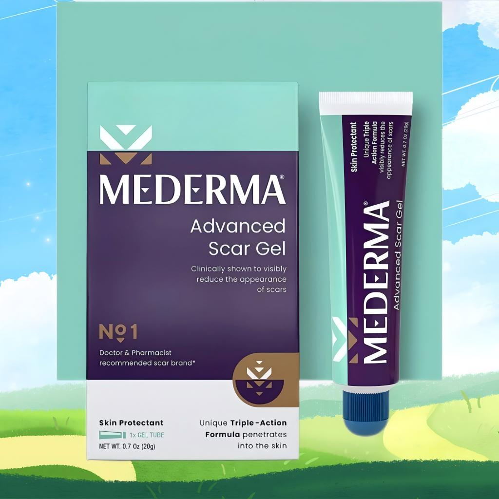 เจลลดรอยแผลผ่าตัดหลังคลอด MEDERMA Advanced Scar Gel for Acne, Burn, Injury and Surgical Scars 20g