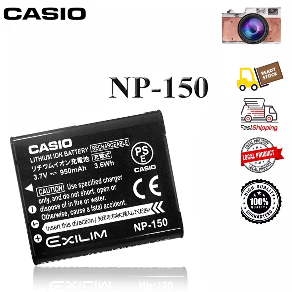 แบตกล้อง Casio รุ่น NP-150 สินค้าของแท้ For TR100 TRYX TR150 TR200 TR300 TR10 TR350 TR15 TR350S TR35