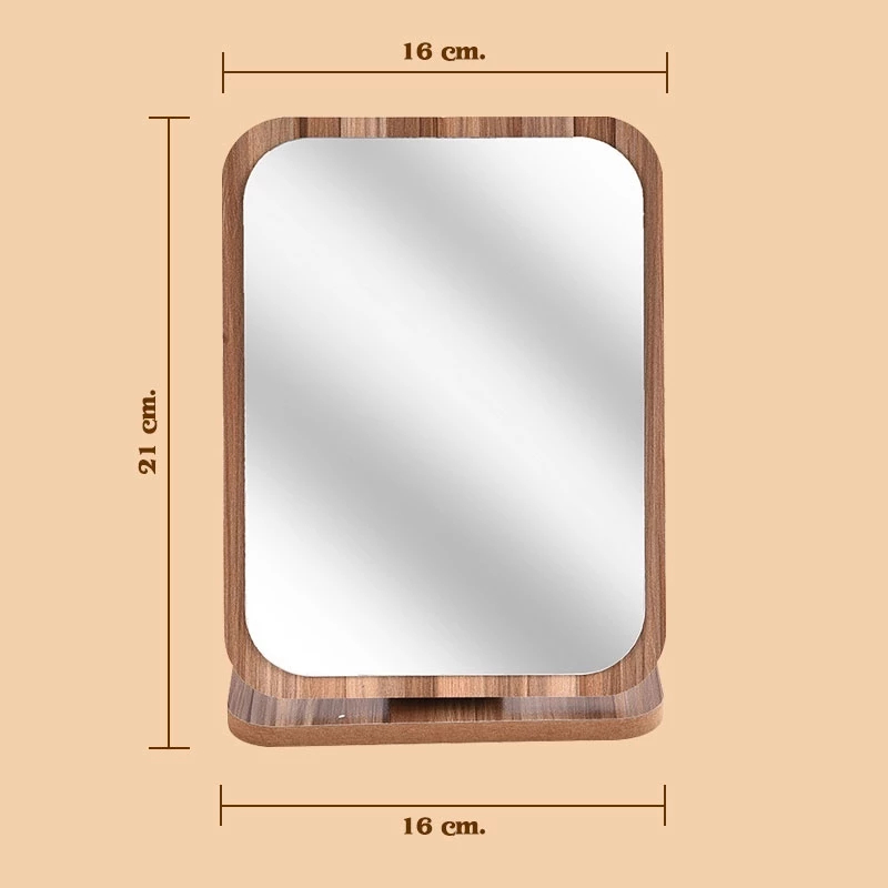 กระจกตั้งโต๊ะ กระจกแต่งหน้า มินิมอล สไตล์เกาหลี หมุนได้ พกพาสะดวก กระจกตั้งโต๊ะแต่งหน้า - รูปที่ 7