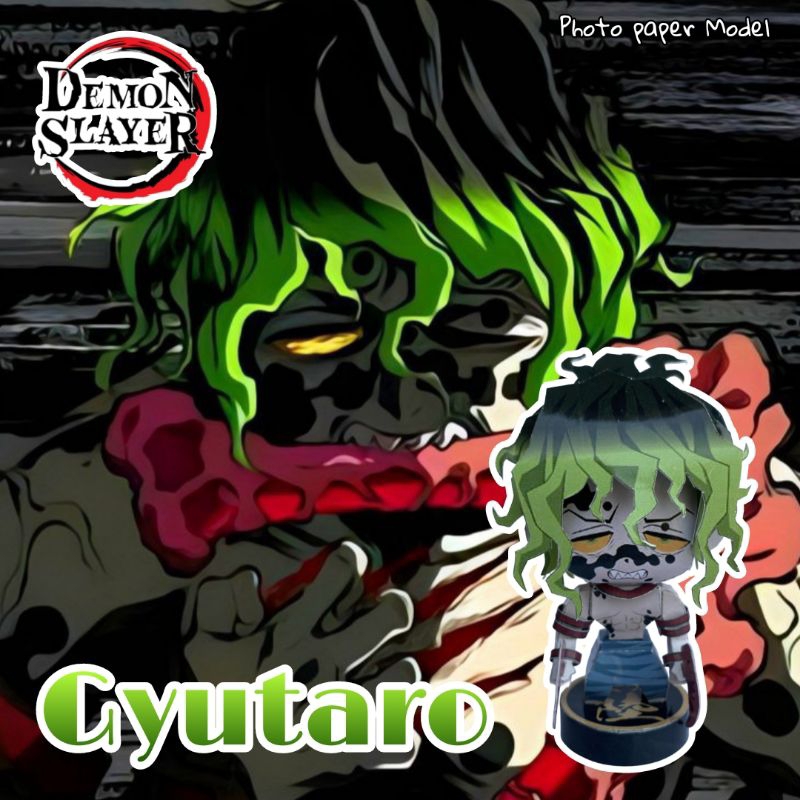 • Gyutaro • โมเดลกระดาษโฟโต้ ดาบพิฆาตอสูร พร้อมกล่องใส่