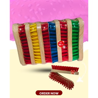 แปรงซักผ้าไนล่อนขนสี เกรด A จำนวน 12 ชิ้น