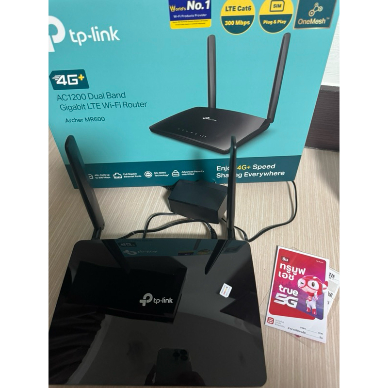 tp link mr600 + ซิมเทพธอร์ รายปี ไม่ลดสปีช 15mbps(ครบ12เดือน) มือ2