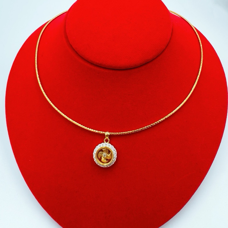 เครื่องประดับ เสริมโชคมงคล กังหันแชกงหมิว สร้อยคอ ยาว16,18นิ้ว 0368