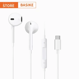 BASIKE หูฟัง หูฟังอินเอียร 3.5mm แบบมีสาย For Samsung Oppo HUAWEI หูฟังใช้สาย ของแท้100% earphone