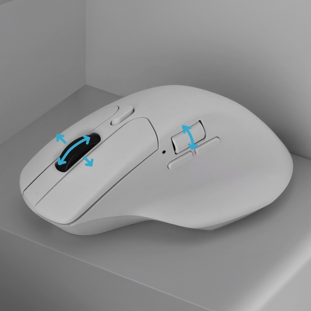 Keychron M6 เมาส์ออปติคัลไร้สาย 2.4GHz และเซ็นเซอร์ Bluetooth Type-C Mice 3395