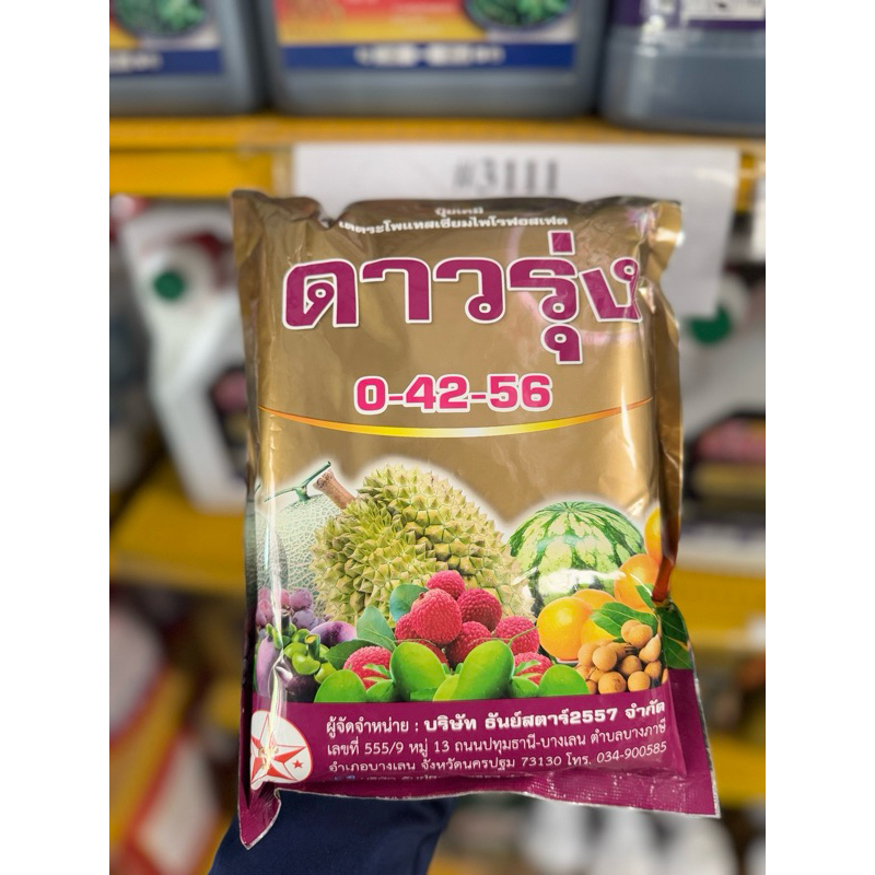 ปุ๋ยเกล็ด 0-42-56 ดาวรุ่ง (1 กิโลกรัม) สูตรยับยั้งใบอ่อน สะสมอาหาร เร่งดอก