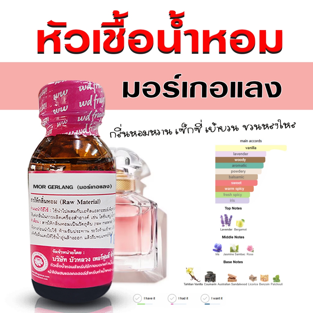 หัวเชื้อ น้ำหอม แท้ 100%  กลิ่นมอร์เกอแลง หอมหรู ผู้ดีอังกฤษ {{ พร้อมส่ง }} 🚚🚚 - Bualuang Perfume