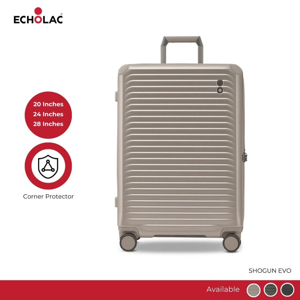 ECHOLAC : กระเป๋าเดินทาง ซิป 2 ชั้น มีมุมกันกระแทก รุ่น โชกุน อีโว (Shogun Evo - PC279SA)
