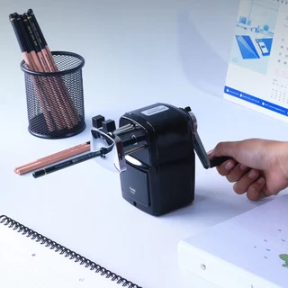 [แถมฟรี] Bantex กบเหลามือหมุน กบเหลาดินสอ เหลาลื่น ใบมีดคม ปรับระดับความแหลมได้ Pencil sharpener