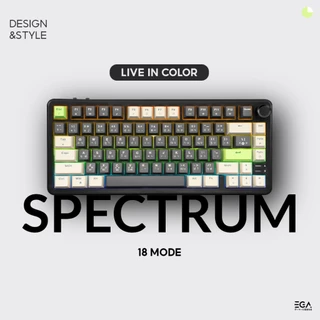 [ประกัน 2 ปี] EGA คีย์บอร์ดเกมมิ่งขนาด75% เชื่อมต่อBT, wireless,สาย Hot Swap 5 Pin รุ่น TYPE CMK10 Mechanical Full RGB