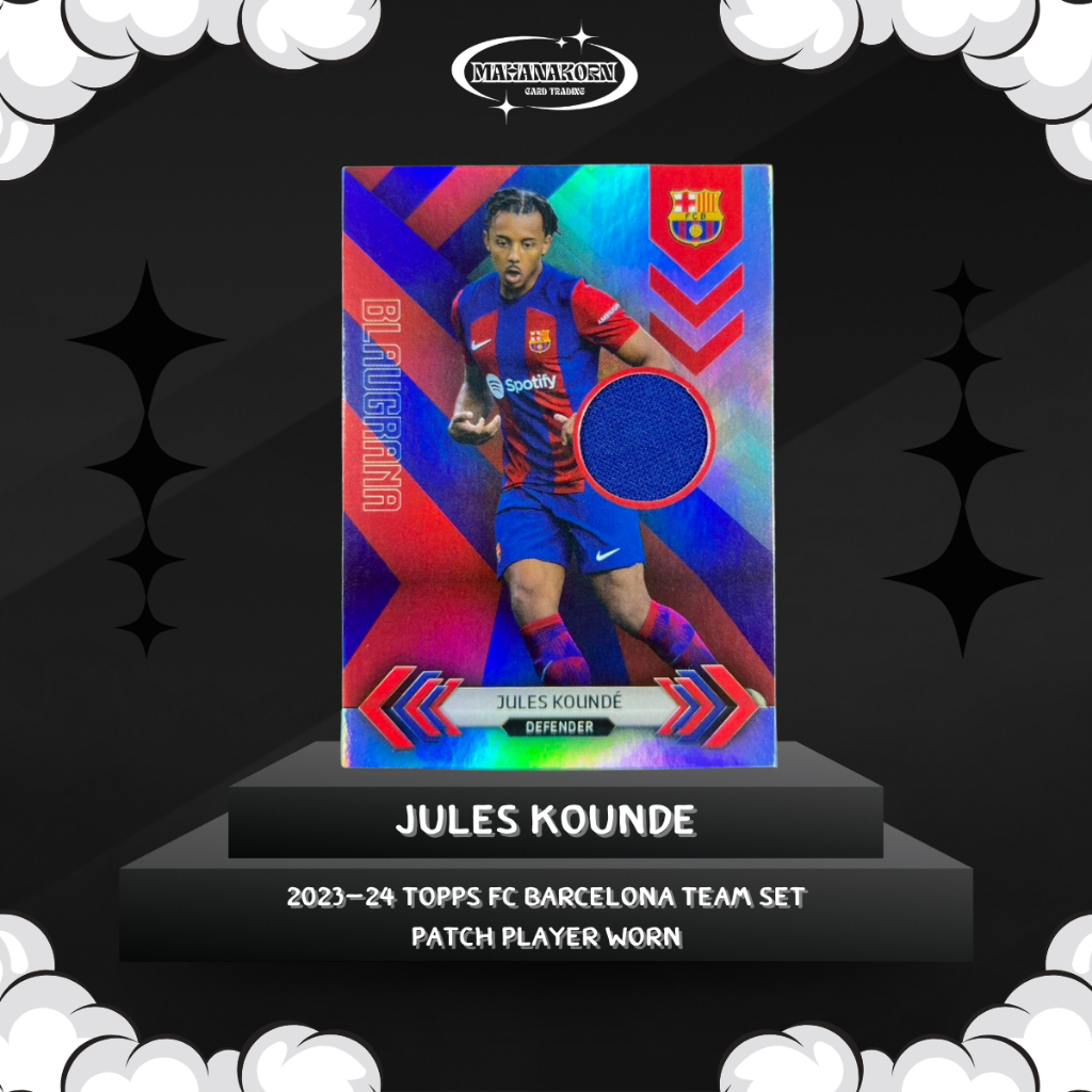 Jules Kounde 2023-24 Topps Fc Barcelona Team Set Patch Player Worn