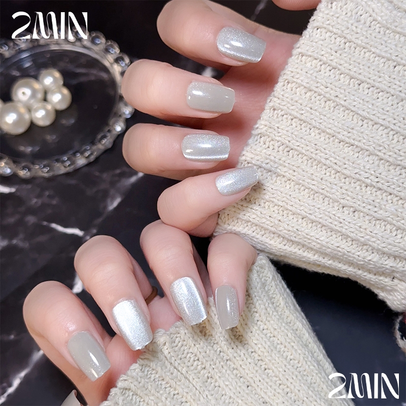 เล็บปลอม เล็บปลอมเจลแท้ 100% พร้อมส่งไทย ทำด้วยมือ 10 ชิ้น/กล่อง แฮนด์เมด100%  ใช้ซ้ำได้ แถมฟรีชุดอุปกรณ์+กล่องเก็บเล็บ