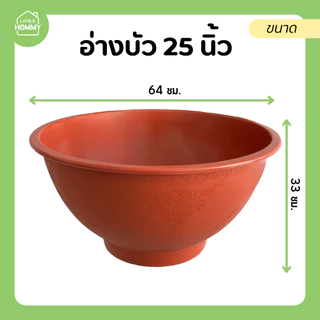อ่างบัวพลาสติก กระถางต้นไม้พลาสติก ก้นทึบ ไม่เจาะรู ใบใหญ่