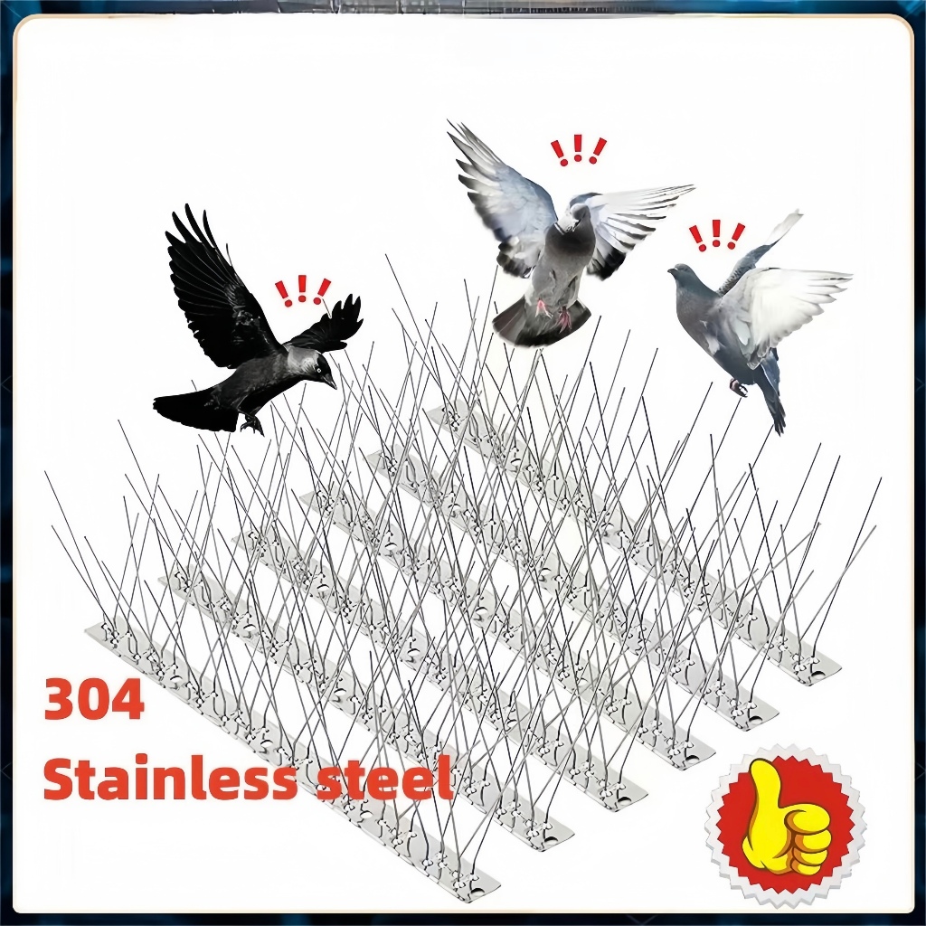 33cm หนามกันนก ไล่นกพิราบ ที่ดักนก หนาม 20 คู่ กันนกพิราบ Bird Spikes กันนกเกาะ อุปกรณ์ไล่นกทำรัง ทนทาน