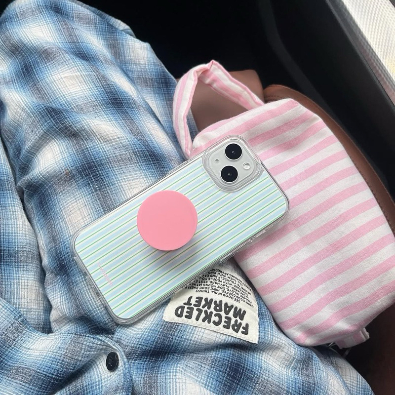 Bue&Green Stripes(premium clear case)