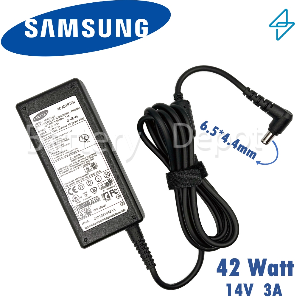 Samsung Monitor Adapter ของแท้ ค่าไฟ 42W 14V/3A หัวขนาด 6.5*4.4 mm สายชาร์จ จอ Samsung S27C750P