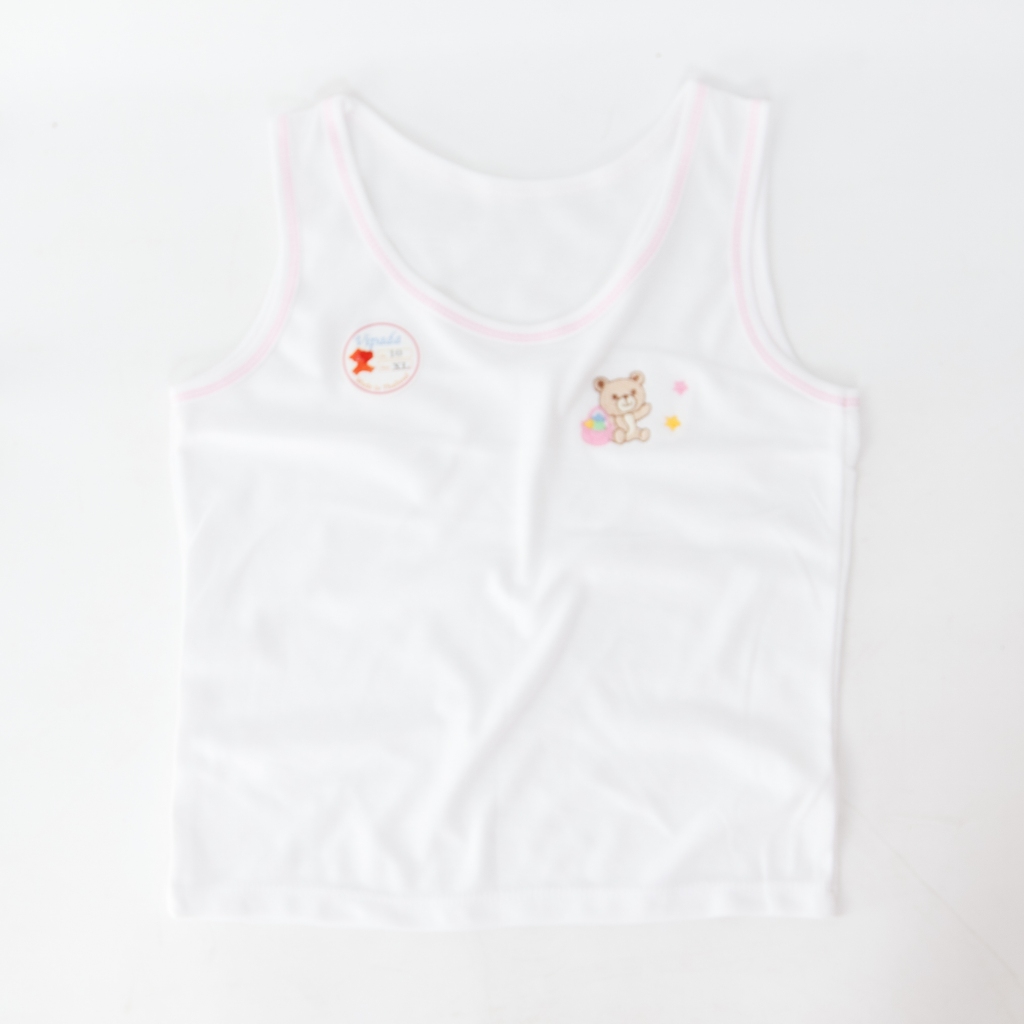 เสื้อกล้ามเด็กหญิงเสื้อซับในเด็กหญิง ปักการ์ตูนน่ารัก แบบยาว ผ้าค็อตตอน 100% ราคาคุ้มค่า - รูปที่ 5