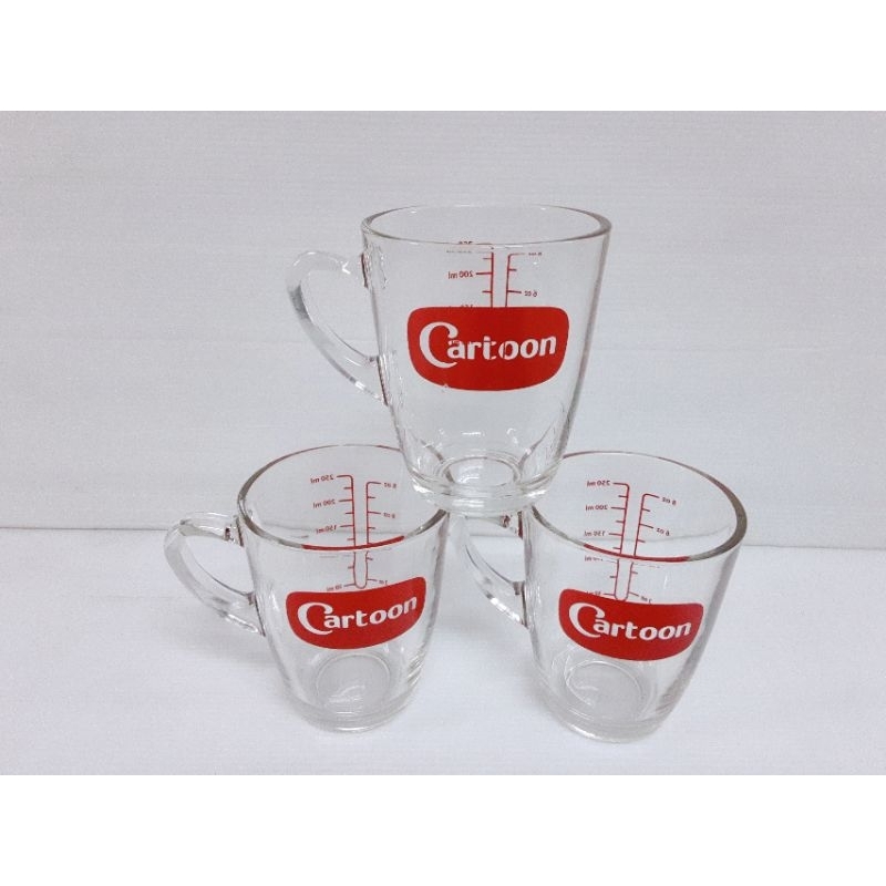แก้วการ์ตูน เดอะซัน เซ็ท 3 ใบ ขนาด 8 ออนซ์ หรือ 250ml. สเกลมาตรฐาน